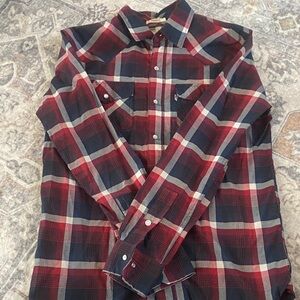 Levi's Burgundy and Navy Plaid Shirt